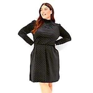 Lane Bryant Mock-Neck Velvet Mini Dress
